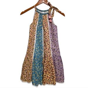 Zimmermann Tiggy Spliced Halter Dress in Spliced Ditsy Floral Print Size 8
